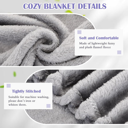 Breling 10 Pcs Cot Blanket Toddler Daycare Nap Blanket for Kids 39 x 47 Inch Fleece Baby Warm Fluffy Cozy Rest Time Supplies for Classroom, Preschool, Daycare or Nursery(Dark Gray)