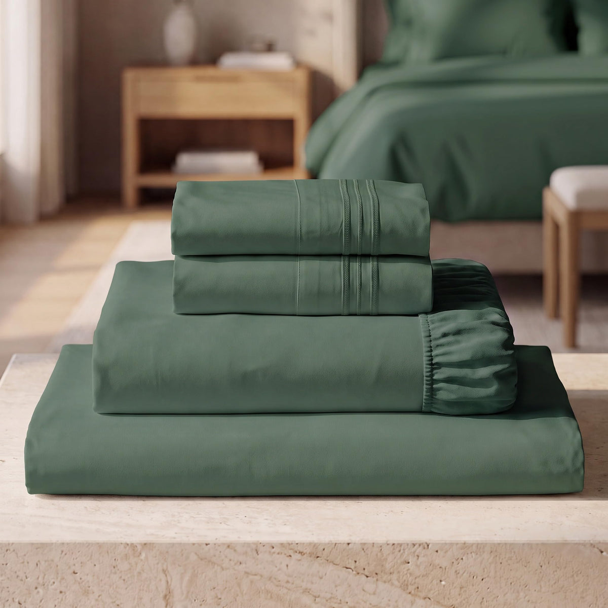 Mellanni Iconic 4-Piece, Ultra Soft Sheet Set (Queen, White)