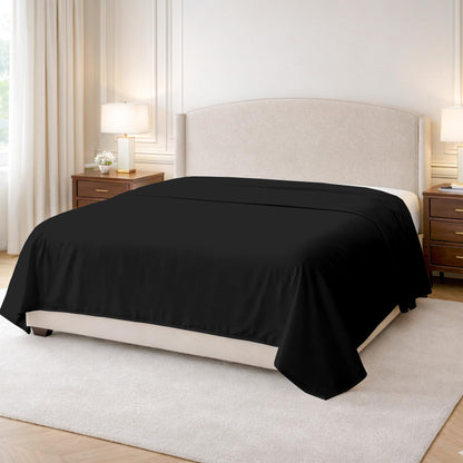 Kotton Culture 100% Egyptian Cotton 1 Pc Flat Sheet - 600 Thread Count, Soft and Crisp, Breathable, Top Sheet Only, Ultra Premium Sateen Weave Queen Bed Sheets, Cotton Flat Sheet (Chocolate)