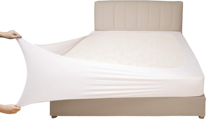 Mrs Awesome Stretch Jersey Box Spring Cover King/Cal King, White