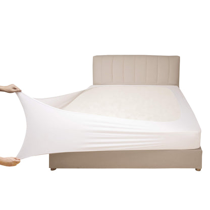 Mrs Awesome Stretch Jersey Box Spring Cover King/Cal King, White