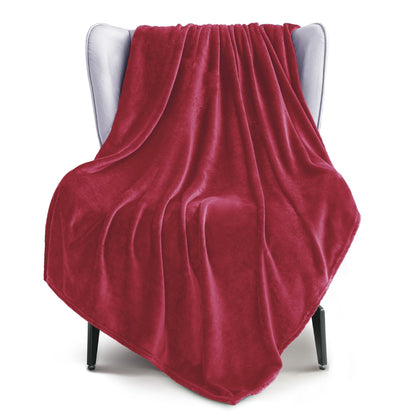 Exclusivo Mezcla Soft Large Fleece Throw Blanket for Couch, Forest Green