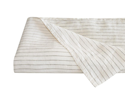 S VICTORY SYMBOL 100% Organic Linen Flat Sheet 1 Piece-Stone Washed French Flax Twin Size Bedding,Soft Flat Top Sheet Breathable(66"x96",Creamy White)