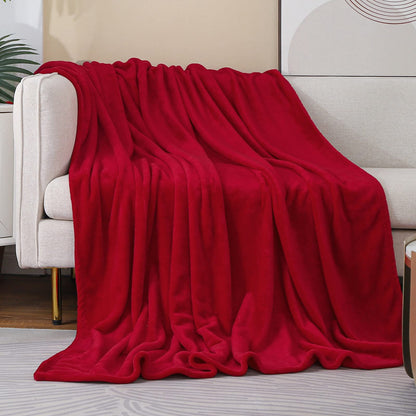 Fleece Plush Throw Blanket Navy Blue 50"x60"for Couch Fuzzy Cozy Flannel