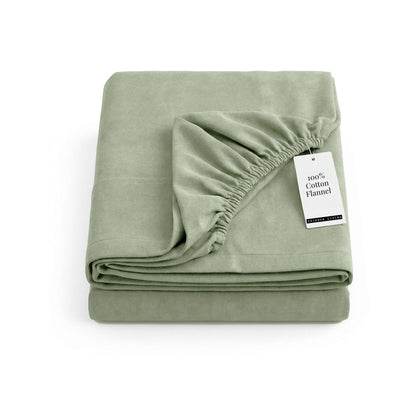 Tribeca Living King Cotton Flannel Flat Sheet Only 170-GSM - Oversized 112 x 106 Inch Dimensions for Generous Bed Coverage - Soft Breathable Bedding in Lavender