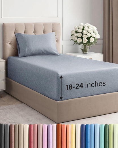Extra Deep King Sheet Set - 4 Piece Breathable & Cooling - Antique White