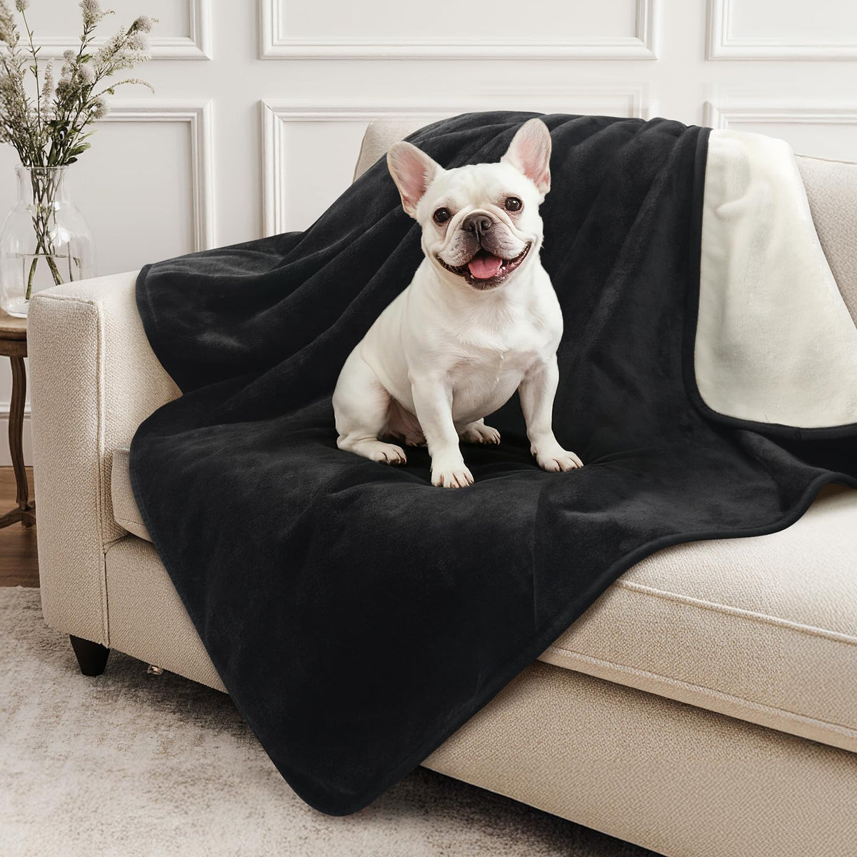 LOOBANI Waterproof Blanket for Bed, Soft Flannel Twin Bed Blanket 60" x 80"