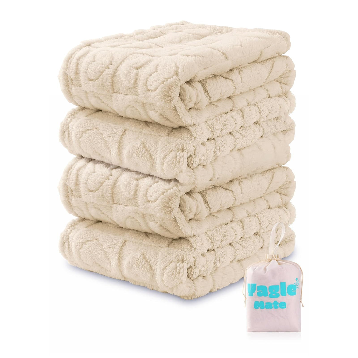 4 Pcs Baby Blankets, Fluffy Small Crib Baby Blankets for Boys, Fleece Checkered Blanket, Toddler Receiving Blankets 30×40