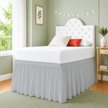 Cottingon Dorm Room Bed Skirt, 100% Microfiber, White, Twin XL-32 Drop