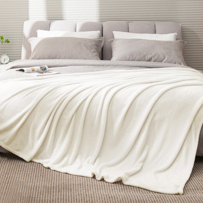 BEDELITE Fleece Blanket Soft Plush Throw for Couch Black 50"x60"