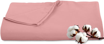 Royale Linens 300 Thread Count 100% Cotton Queen Flat Sheet Only - Super Soft Flat Sheets Only - Top Sheet Sold Separately - Breathable, Cool & Crisp White Flat Sheet (Queen, White)