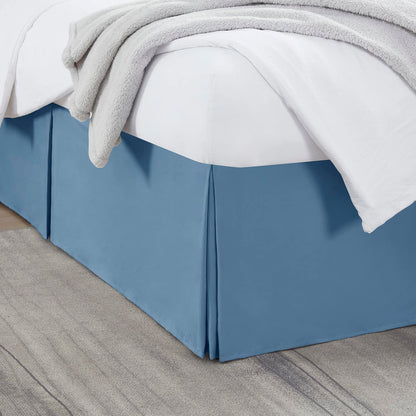 Nestl Linen Bed Skirt Queen Size - Queen Bed Skirt 14 Inch Drop - Brushed Microfiber Bed Skirts - Hotel Quality Pleated Bed Skirt - Shrinkage & Fade Resistant