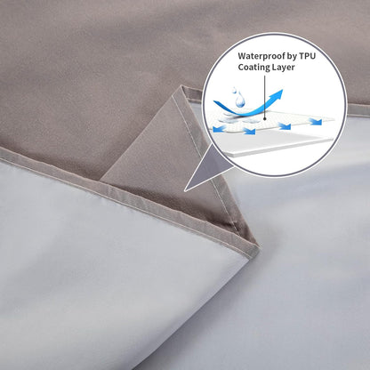 WenBags Waterproof Bed Sheet Flat Sheets Lightweight,70*90 Inches Queen Size Mattress Furniture Protector Cover for Bed Couch, Pet Hair Resistant Cover Ideal for Dogs Cats Hotels and Hospitals (Gray)