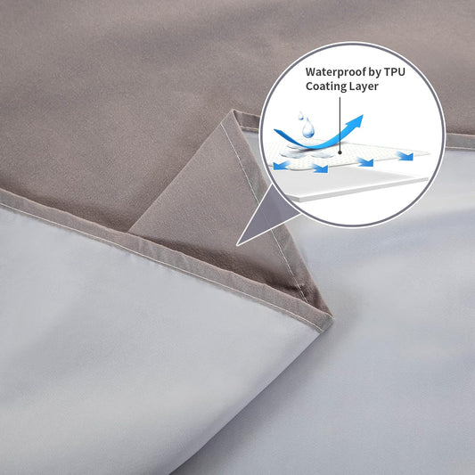 WenBags Waterproof Bed Sheet Flat Sheets Lightweight,70*90 Inches Queen Size Mattress Furniture Protector Cover for Bed Couch, Pet Hair Resistant Cover Ideal for Dogs Cats Hotels and Hospitals (Gray)