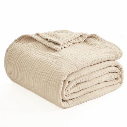 EMME Muslin Throw Blanket for Adults 100% Cotton Blankets for Couch Breathable Gauze All Season Soft and Lightweight Pre-Washed (Teal, 50"x71")