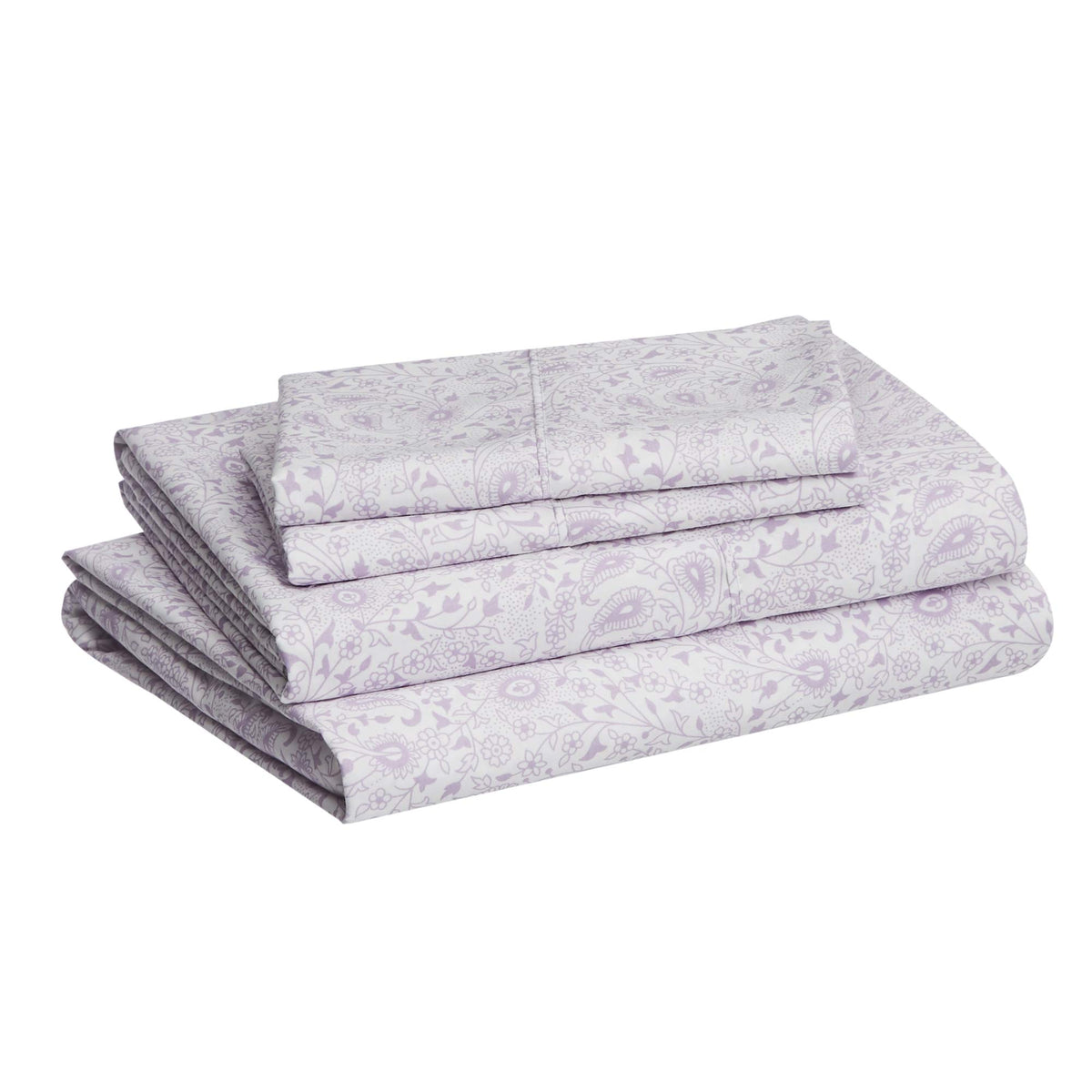 Amazon Basics Lightweight Breathable Wrinkle-Free Brushed Microfiber 3-Piece Bed Sheet Set with 14-Inch Deep Pockets, Twin, Bright White, Solid