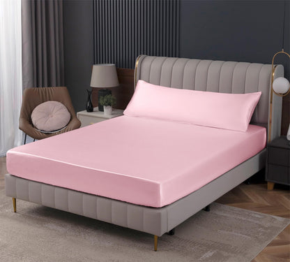 Homiest Black Satin Flat Sheet, Full Silky Bed Top Sheet Only