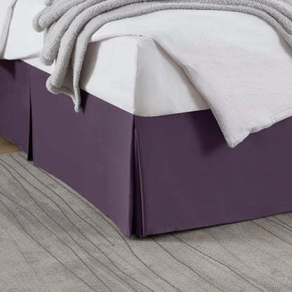 Nestl Linen Bed Skirt Queen Size - Queen Bed Skirt 14 Inch Drop - Brushed Microfiber Bed Skirts - Hotel Quality Pleated Bed Skirt - Shrinkage & Fade Resistant
