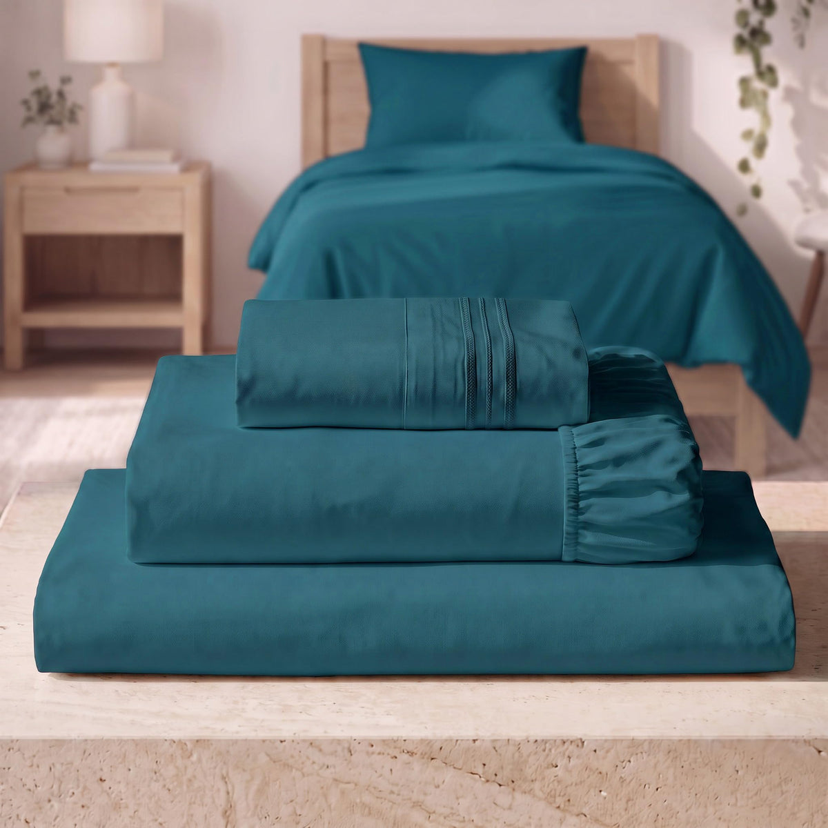Mellanni Iconic 4-Piece, Ultra Soft Sheet Set (Queen, White)