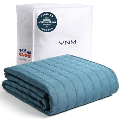 YnM 15lbs Weighted Blanket for Adults, 48x72 Inches, Dark Grey