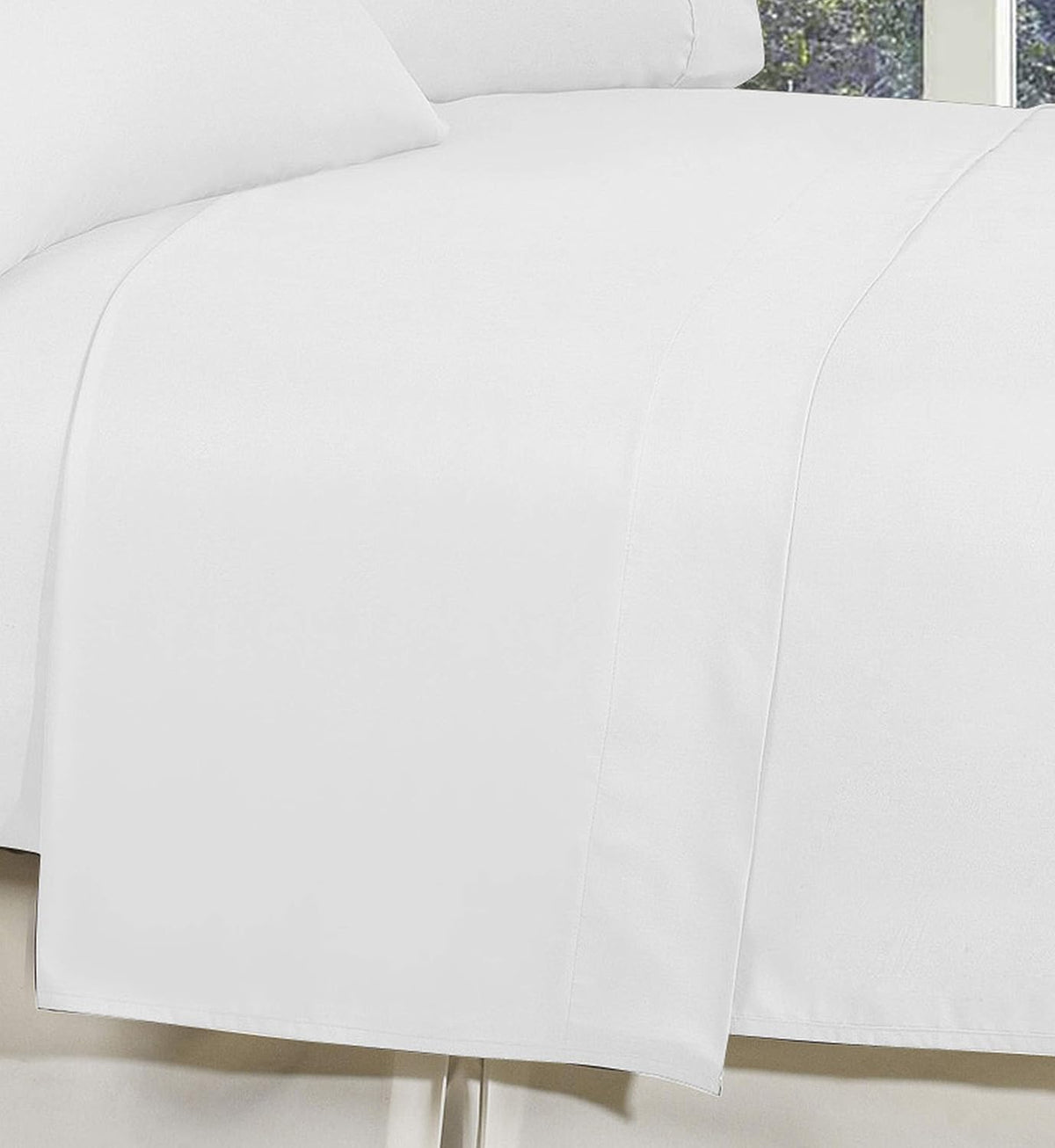 Elegant Comfort Premium Hotel Quality 1-Piece Flat Sheet, Luxury and Softest 1500 Thread Count Egyptian Quality Bedding Flat Sheet, King, White