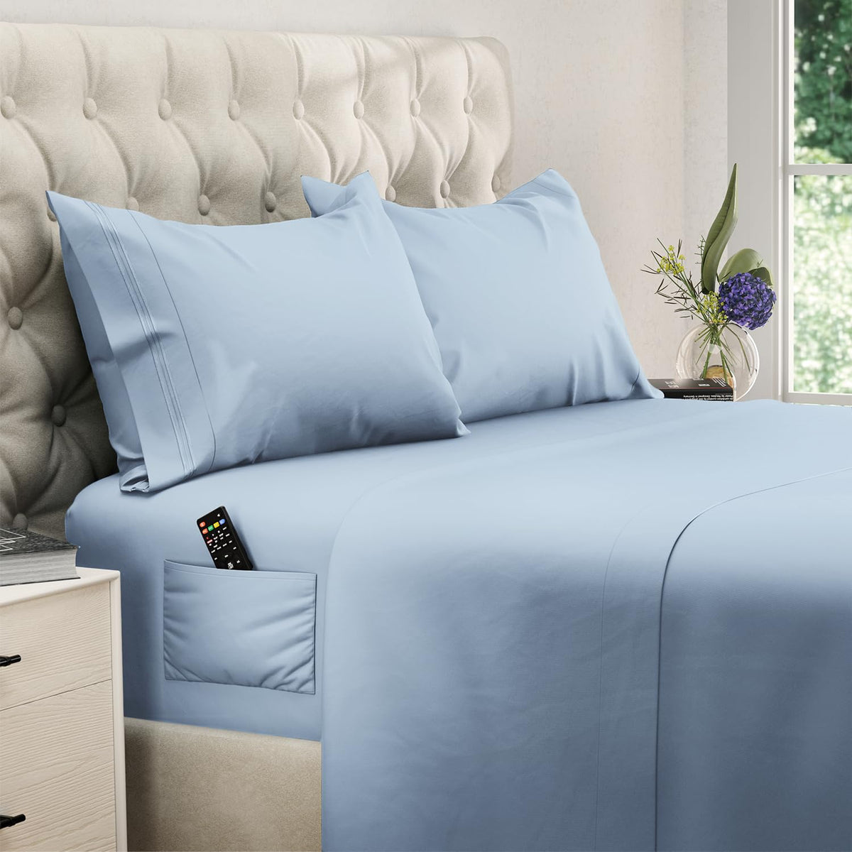 DREAMCARE King Size Sheets Set - King - Extra Deep - Gray