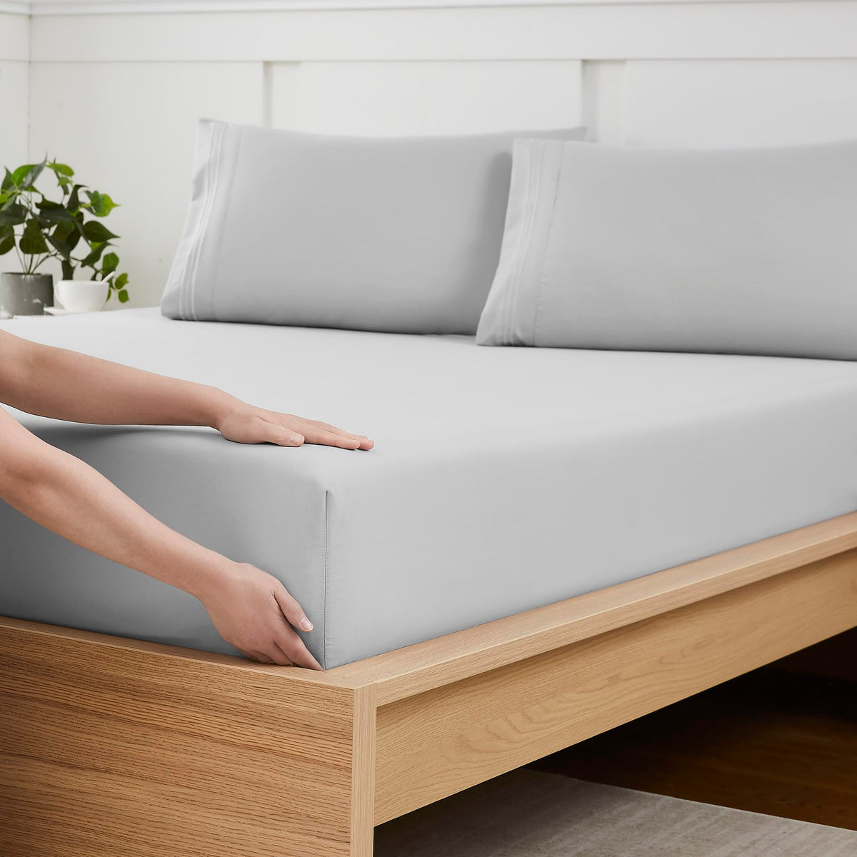 King Size Flat Sheet Only - Ultra Soft & Breathable Brushed Microfiber Top Sheet Only for King Size Beds, Denim Blue