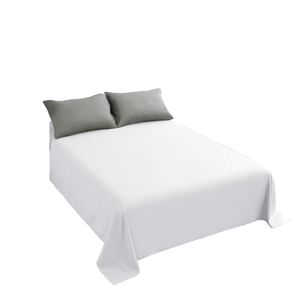 Sfoothome Queen Flat Sheet Black Top Sheet, Premium Hotel 1-Piece, Luxury and Soft 1500 Thread Count Quality Bedding Flat Sheet, Wrinkle-Free, Stain-Resistant