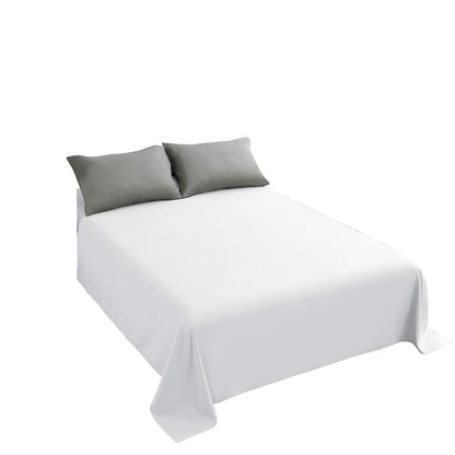 Sfoothome Queen Flat Sheet Black Top Sheet, Premium Hotel 1-Piece, Luxury and Soft 1500 Thread Count Quality Bedding Flat Sheet, Wrinkle-Free, Stain-Resistant