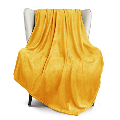 Exclusivo Mezcla Soft Large Fleece Throw Blanket for Couch, Forest Green