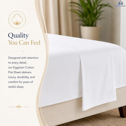 Mattress-Homes Flat Sheets Only Queen Size 100% Cotton Top Sheet 1PC Cool & Breathable Luxury Hotel Quality Flat Sheet Only, Bed Sheets White Solid