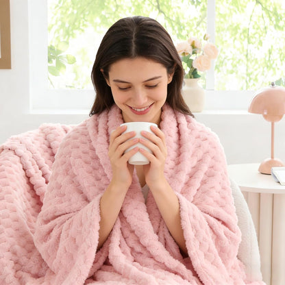 BEDELITE Pink Throw Blanket for Couch, Soft Cozy Gifts for Women, 50 * 60