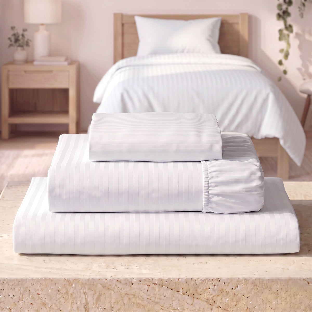Mellanni Iconic 4-Piece, Ultra Soft Sheet Set (Queen, White)
