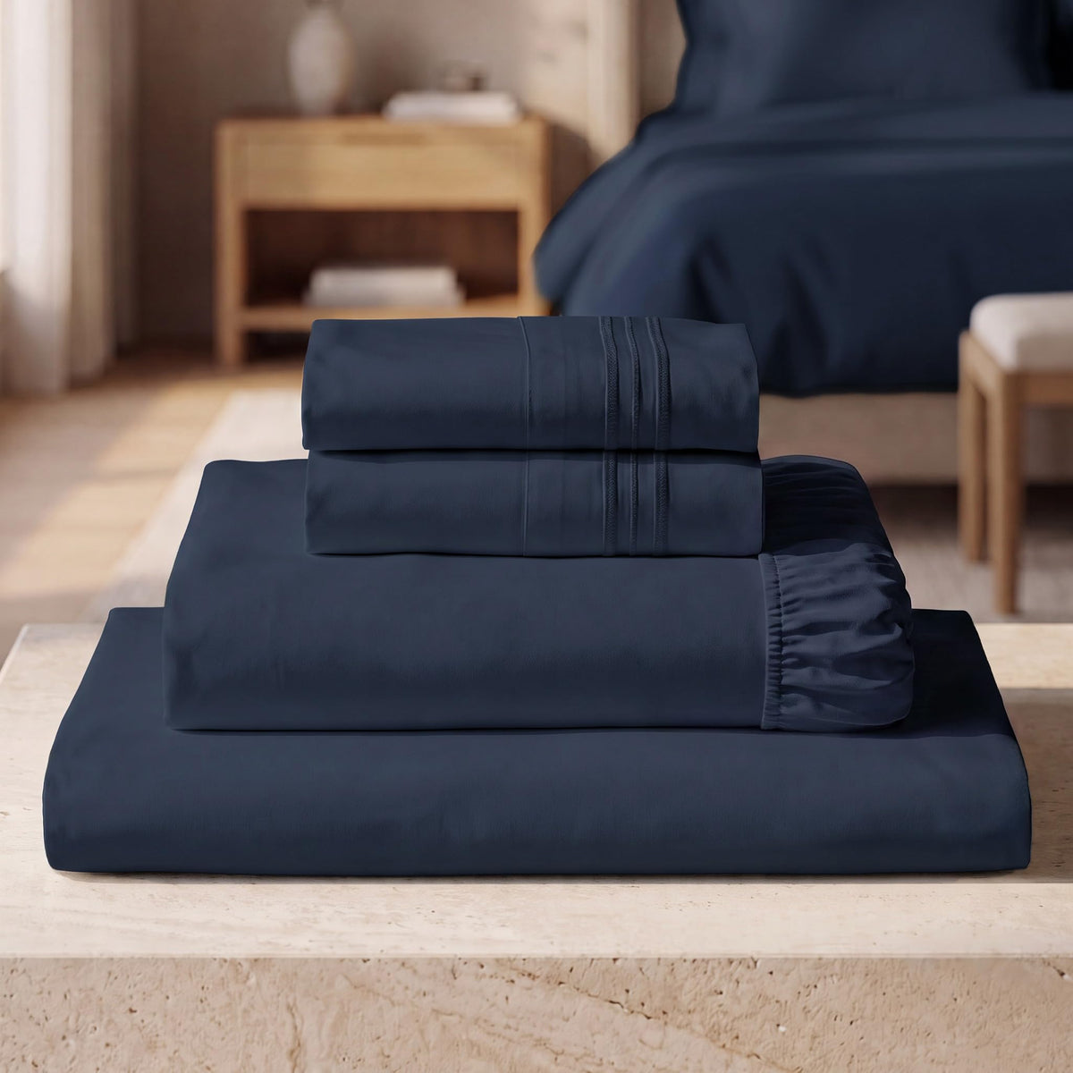 Mellanni Iconic 4-Piece, Ultra Soft Sheet Set (Queen, White)