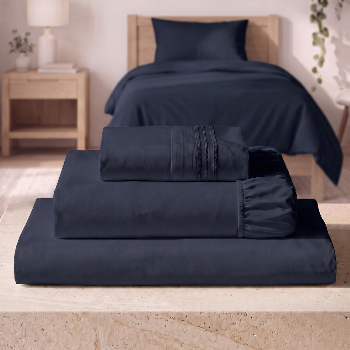 Mellanni Iconic 4-Piece, Ultra Soft Sheet Set (Queen, White)