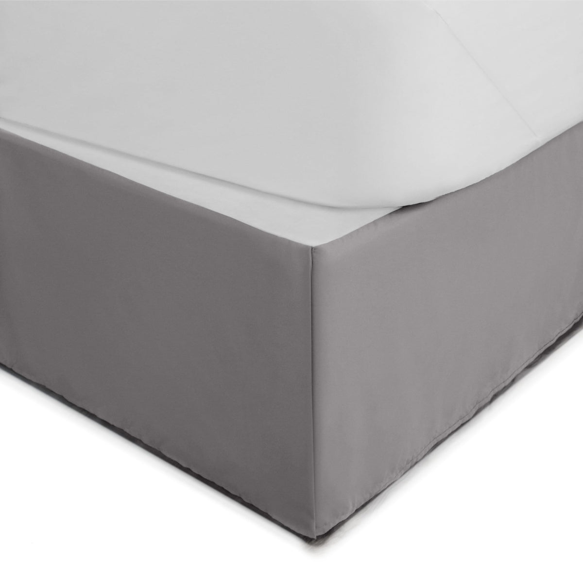 Martex Queen Size 21” Bed Skirt | Pleated Bed Skirt | Easy Fit Bed Skirts | Microfiber Bed Skirt | 21 Inch Drop | Hotel Quality Bedskirt | Gray