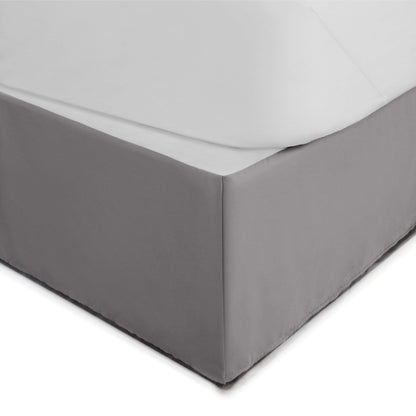Martex Queen Size 21” Bed Skirt | Pleated Bed Skirt | Easy Fit Bed Skirts | Microfiber Bed Skirt | 21 Inch Drop | Hotel Quality Bedskirt | Gray