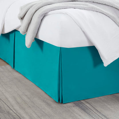 Nestl Linen Bed Skirt Queen Size - Queen Bed Skirt 14 Inch Drop - Brushed Microfiber Bed Skirts - Hotel Quality Pleated Bed Skirt - Shrinkage & Fade Resistant