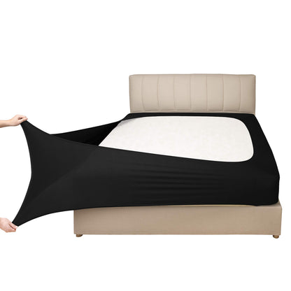 Mrs Awesome Stretch Jersey Box Spring Cover King/Cal King, White