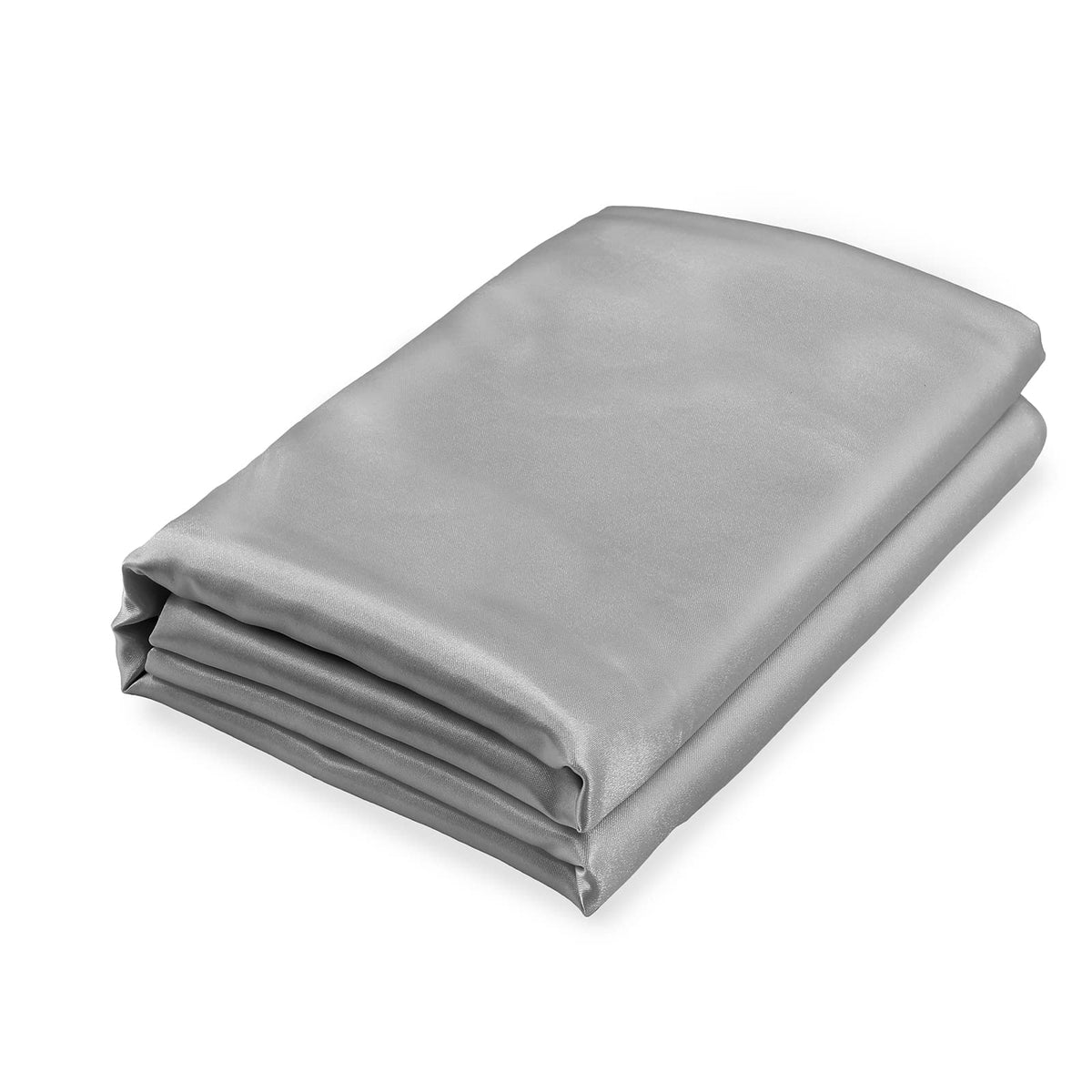 Homiest Black Satin Flat Sheet, Full Silky Bed Top Sheet Only
