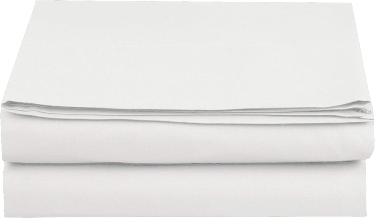 Elegant Comfort Premium Hotel Quality 1-Piece Flat Sheet, Luxury and Softest 1500 Thread Count Egyptian Quality Bedding Flat Sheet, King, White