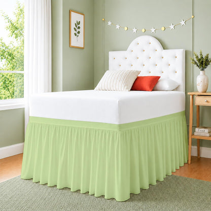 Cottingon Dorm Room Bed Skirt, 100% Microfiber, White, Twin XL-32 Drop