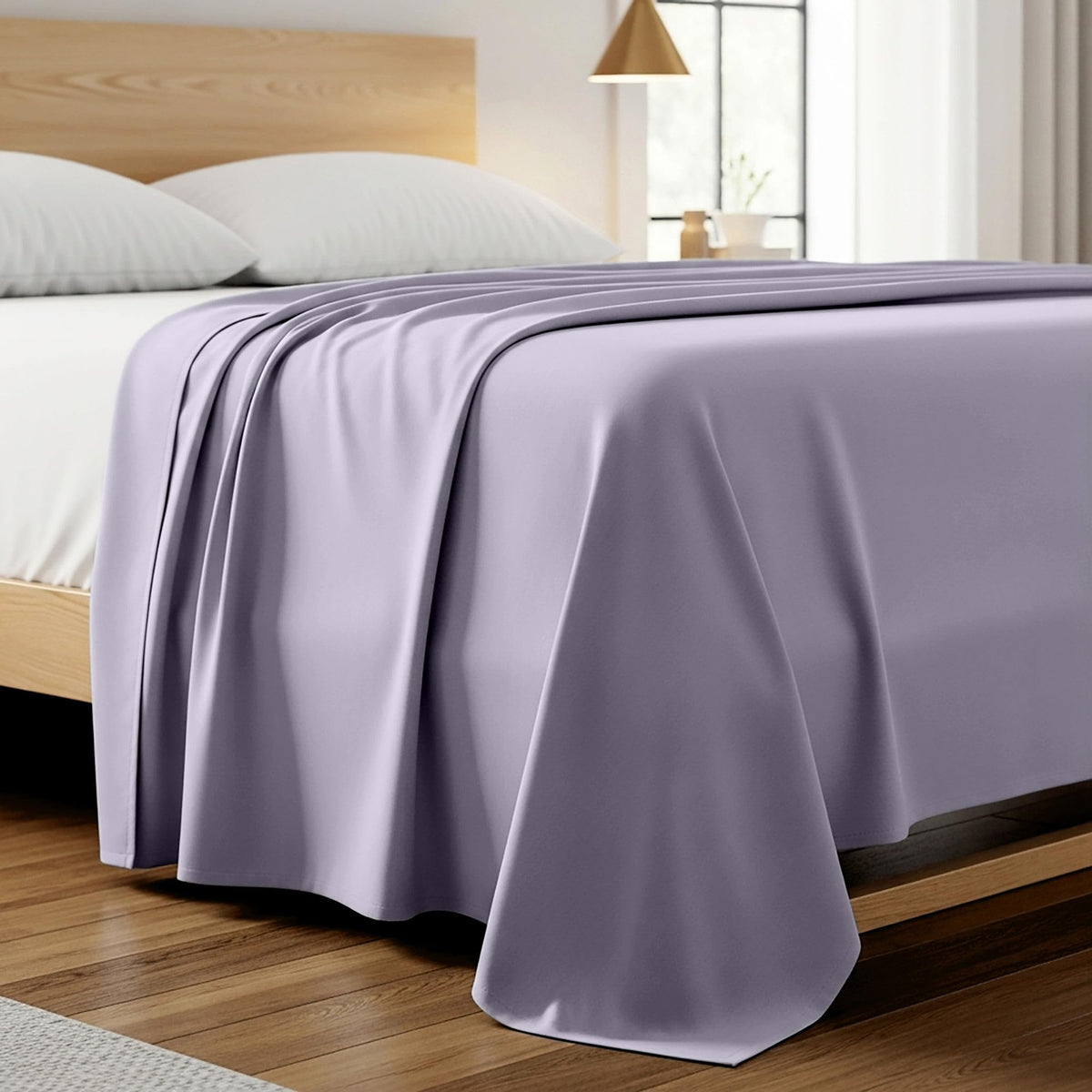 Mellanni King Size Flat Sheet - Iconic Collection Bedding