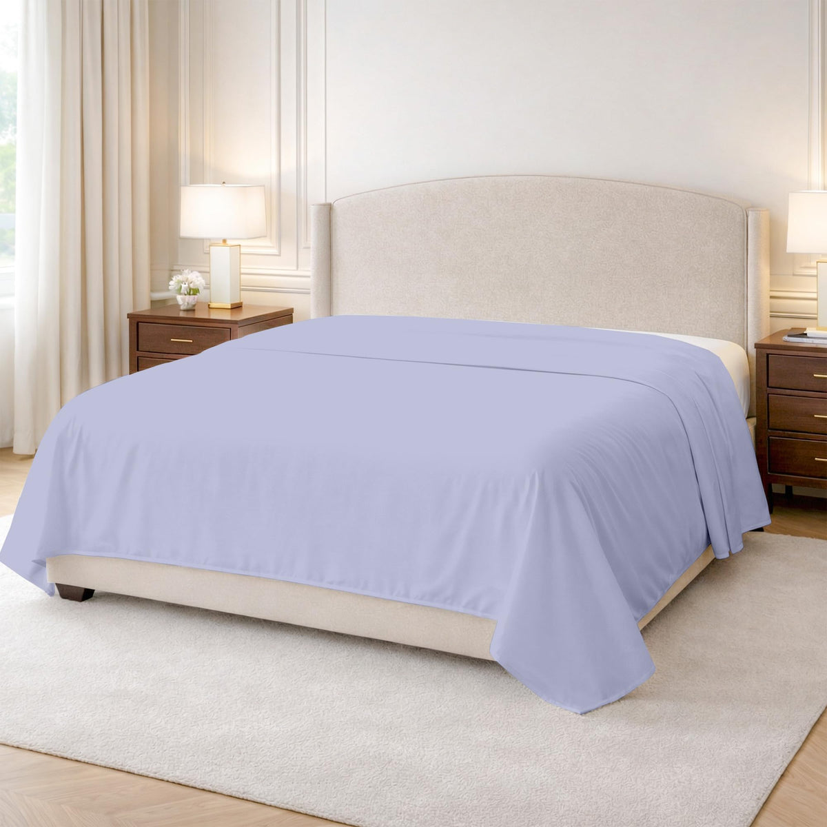 Kotton Culture 100% Egyptian Cotton 1 Pc Flat Sheet - 600 Thread Count, Soft and Crisp, Breathable, Top Sheet Only, Ultra Premium Sateen Weave Queen Bed Sheets, Cotton Flat Sheet (Chocolate)