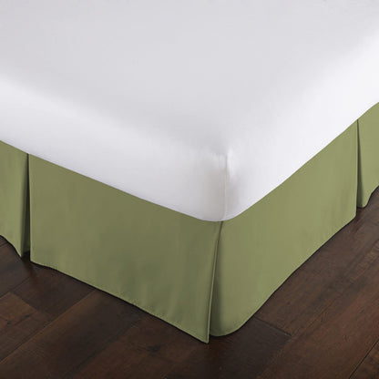 Pleated Queen Bed Skirt 14 Inch Drop Wrinkle Resistant Microfiber White