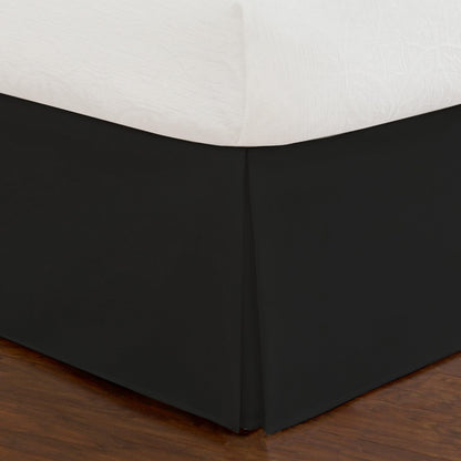 Fresh Ideas Bedding Tailored Bedskirt, Classic 14” Drop Length, Pleated Styling, Queen, Ivory