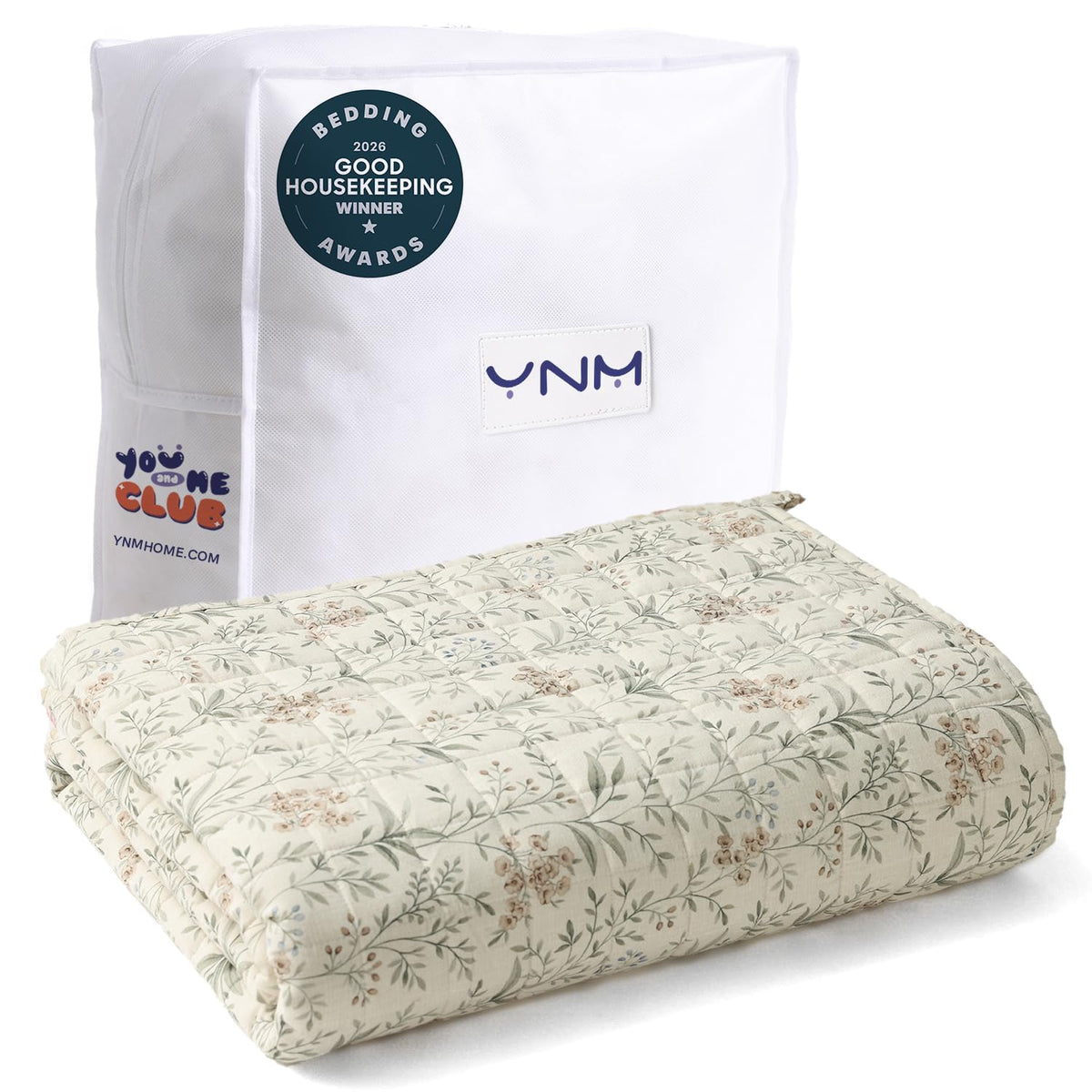 YnM 15lbs Weighted Blanket for Adults, 48x72 Inches, Dark Grey