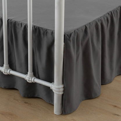 Bed Skirt Queen Size Ruffled Bed Skirt with Split Corners