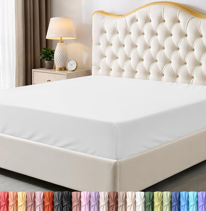 Pack of 6 Twin Fitted Sheet, Fits Up to 15 Inch Deep Pocket, White