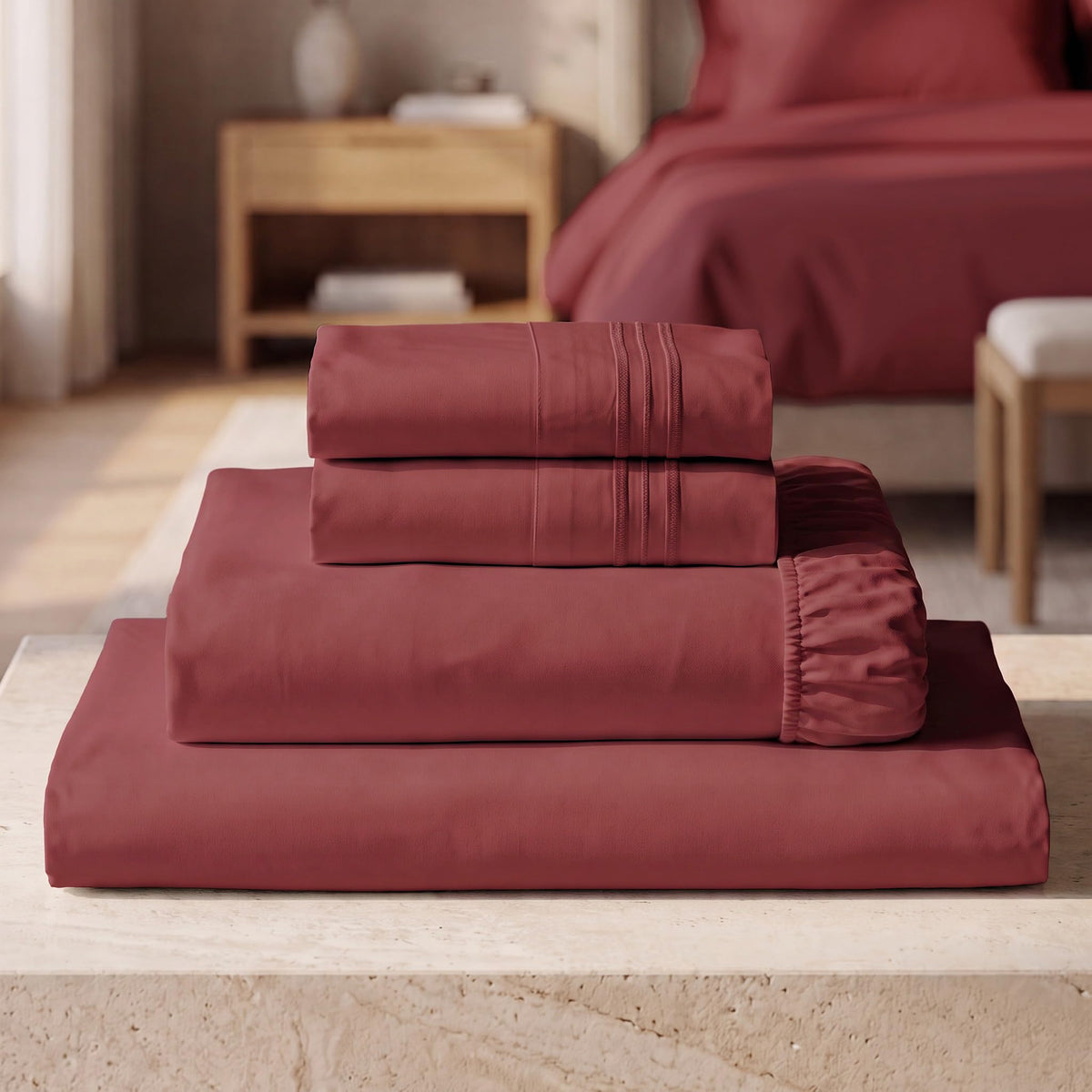 Mellanni Iconic 4-Piece, Ultra Soft Sheet Set (Queen, White)